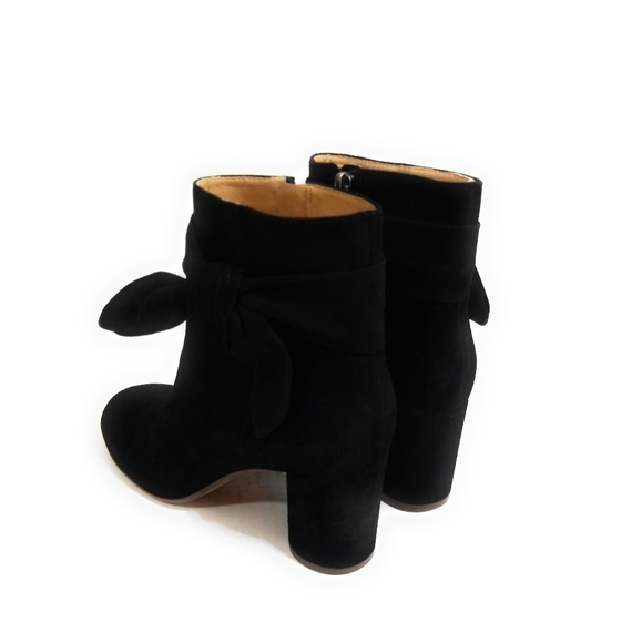 MADEWELL The Esme Black Suede Bow Booties Size 7.5 - Picture 8 of 13